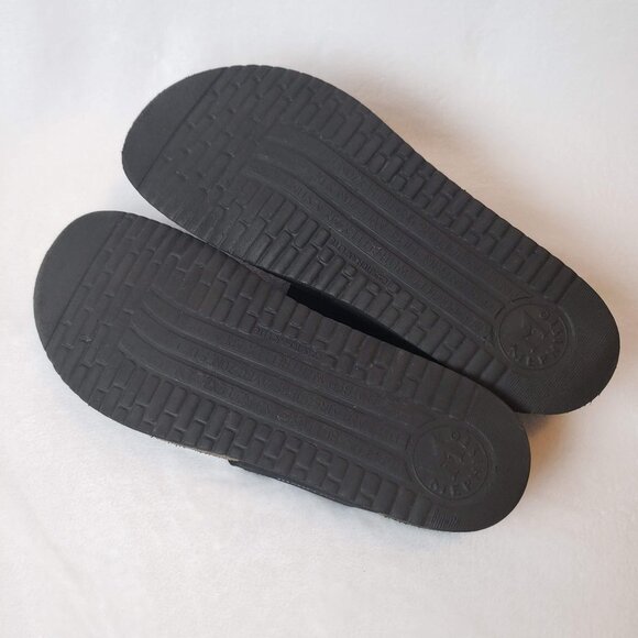 MEPHISTO Helen Sandal 41 Nubuck Leather Strap Black Gray Cork Sole Thong - Picture 9 of 10